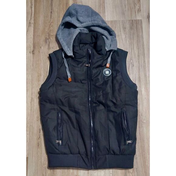 VOGUE IS ME - Vgh Fashion Quilted Down Full Zip Hooded Vest - Bust 40" - L 23" - Picture 1 of 11